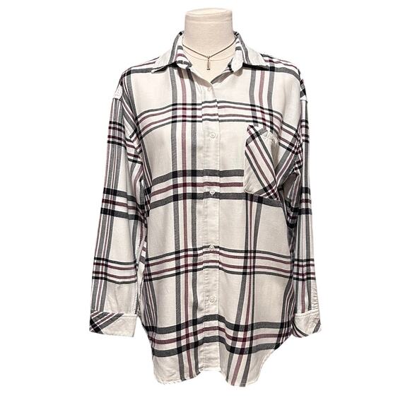 Rails Soft Cotton Plaid Button Down Long Sleeve, Size: S - Picture 1 of 7